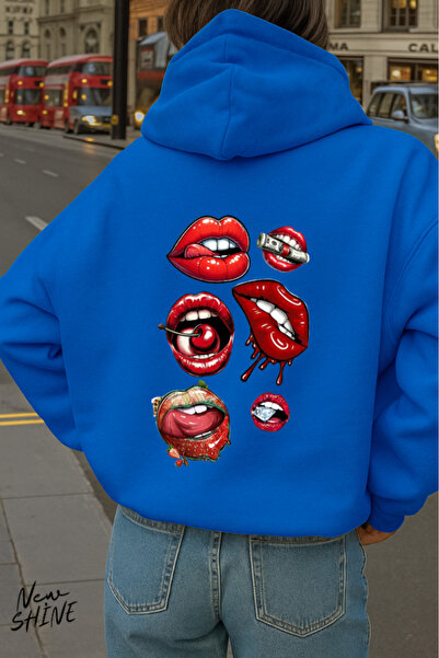 New Shine Lip Štampano Sa kapuljačom Dukserica