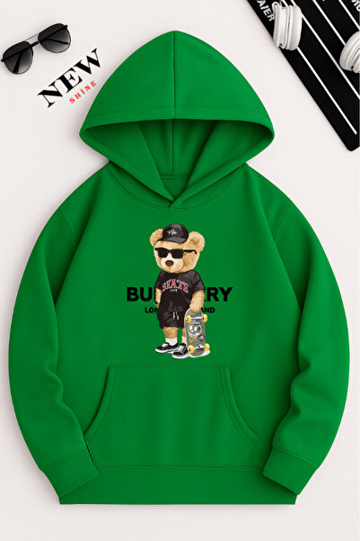 New Shine Hanorac cu glugă cu imprimeu Teddy Bear