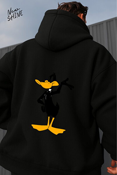New Shine Світшот з капюшоном і принтом качки