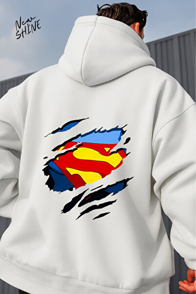 New Shine Supermen Štampana dukserica sa kapuljačom