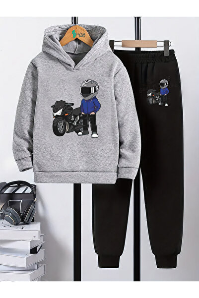 CACTUS COLLECTION Hanorac cu glugă Set de îmbrăcăminte pentru copii din bumbac cu 3 fire MOTOR