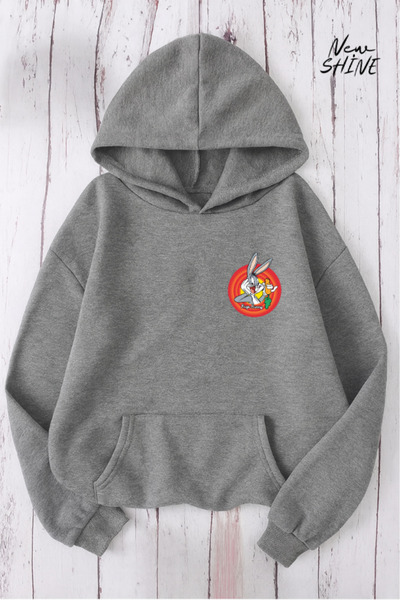 New Shine Φούτερ με κουκούλα με στάμπα Bugs Bunny