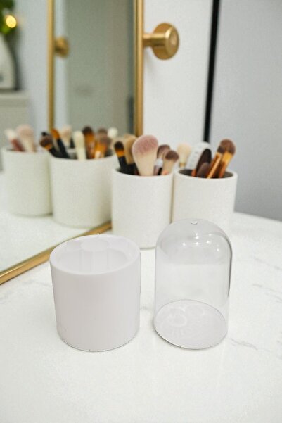 safestore Makeup Brush and Cosmetic Organizer Hygienic Organizer with Transparent Lid