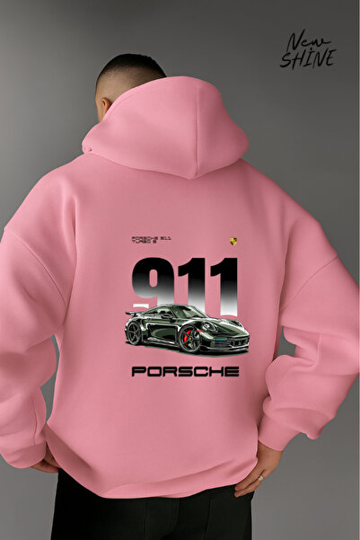 New Shine سويت شيرت بقلنسوة مطبوع عليه سيارة