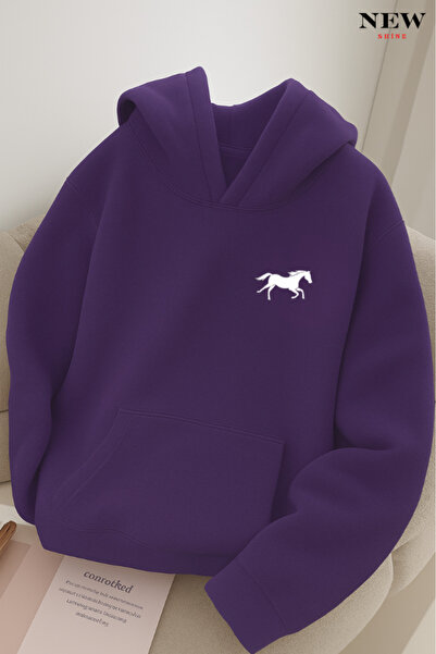 New Shine Φούτερ με τύπωμα με κουκούλα