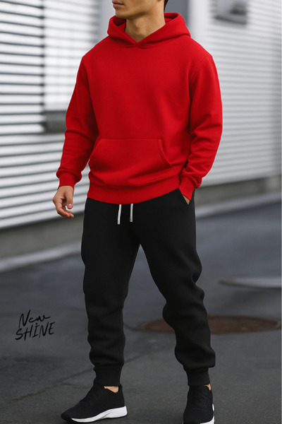 New Shine Унисекс суичър с качулка 