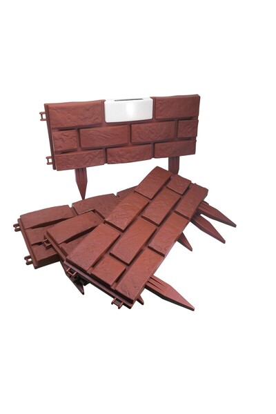 JollyMag Decorative garden fence, with solar lighting, set of 4, 42x29 cm