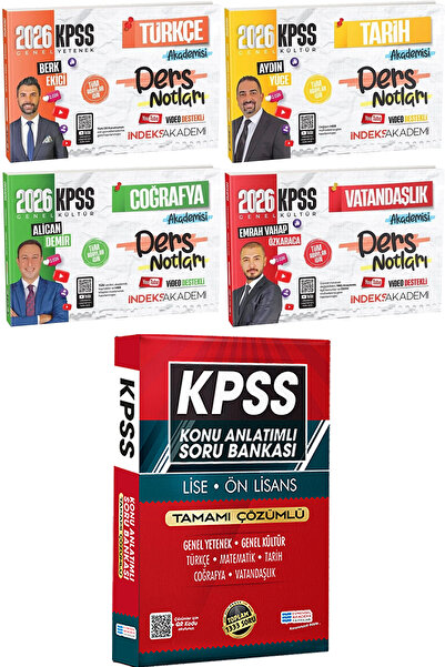 İndeks Akademi Yayıncılık 2026 KPSS Türkçe Tarih Coğrafya Vatandaşlık Akademi...