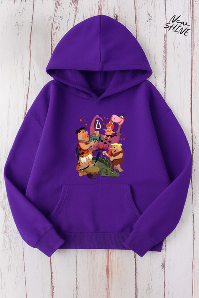 New Shine Desen animat personaj cu imprimeu cu glugă Swea tricou