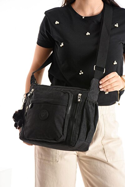 Dias avm حقيبة كتف خفيفة للغاية متعددة الجيوب بحزام متقاطع من قماش كلينكيل