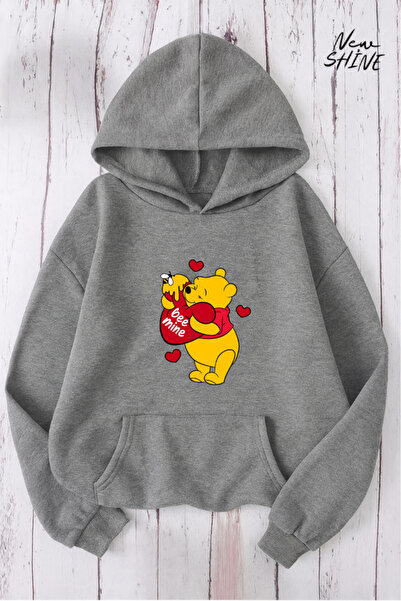 New Shine سترة بقلنسوة مطبوعة عليها دببة لطيفة