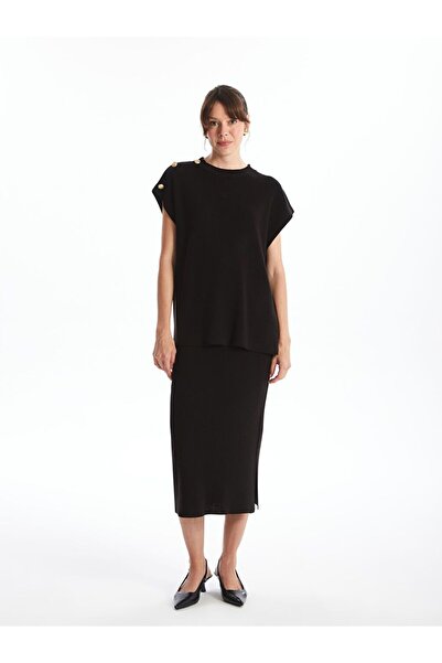 LC Waikiki LCWAIKIKI Classic Bisiklet Yaka Kadın Triko Süveter