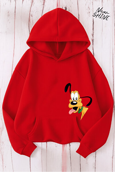 New Shine الكلب المطبوعة مقنعين البلوز