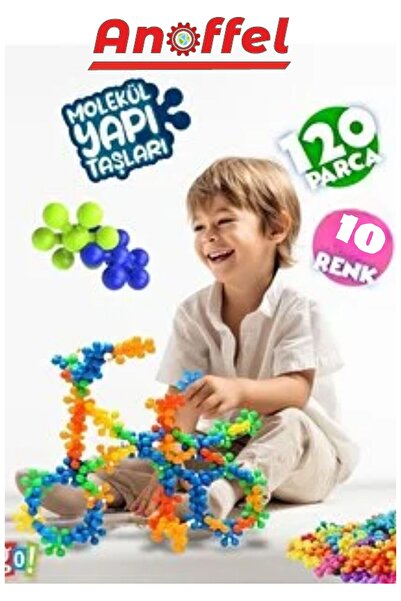Anoffel Molecule Educational Creative Toy Snowflake Building Blocks 10 Colors 120 Pieces 3.98 mm