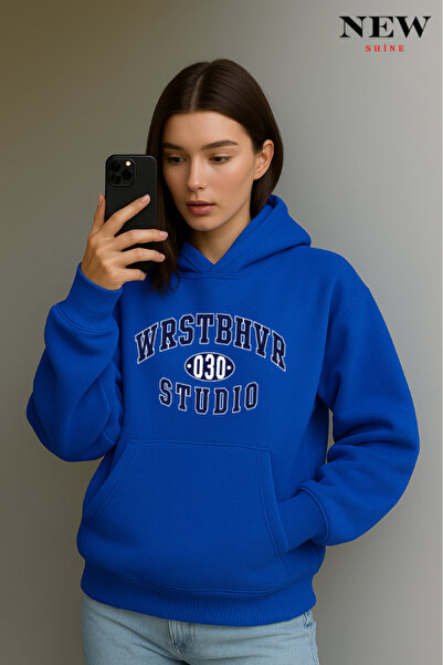 New Shine Wrstbhvr Studio Світшот з капюшоном з принтом