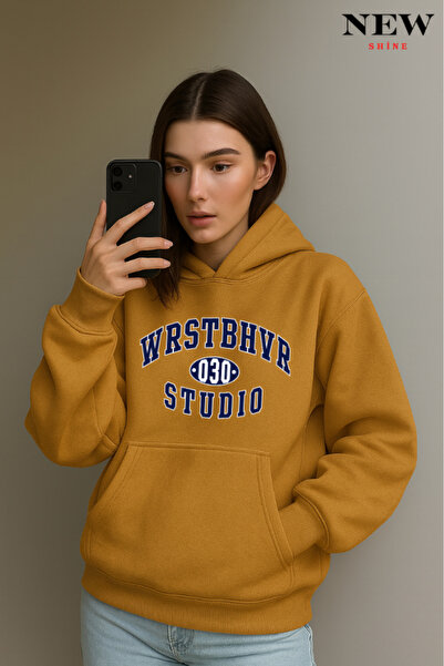 New Shine Wrstbhvr Studio Світшот з капюшоном з принтом