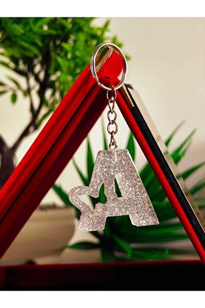 TAKIDA GÜMÜŞ Letter Keychain Model Epoxy Resin Gift Product