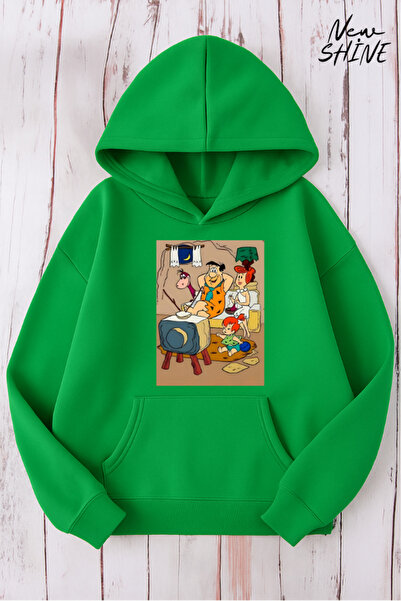 New Shine سويت شيرت بقلنسوة مطبوع عليه عائلة تشاكباتش