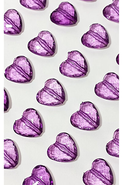 Mutlu Bujiteri Hobi Aksesuar 20 قطعة من خرز القلب الأكريليك (20 ملم)