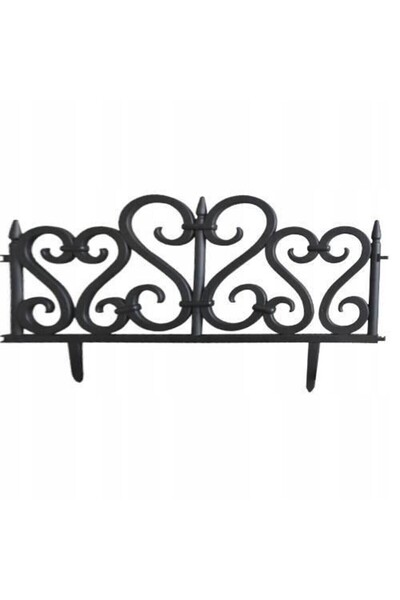 JollyMag Gard de gradina, plastic negru, set 4 buc, 59.5x37 cm