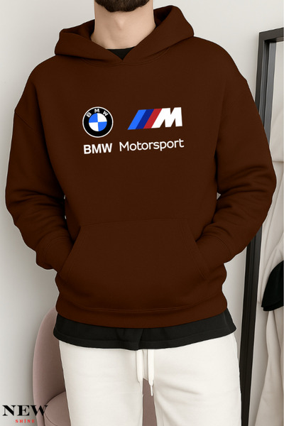 New Shine BMW cu imprimeu cu glugă Swea tricou