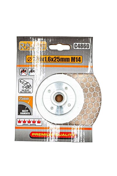 JollyMag Diamantový disk 2 v 1, keramický povrch, ušľachtilý a pevný, slefuire, M14, 125x25x1,6 mm