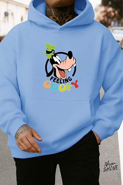 New Shine Суитшърт с качулка с принт на анимационен герой