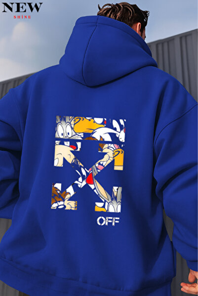 New Shine Desen animat personaj cu imprimeu cu glugă Swea tricou