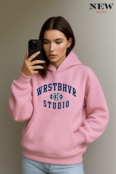 New Shine Wrstbhvr Studio Світшот з капюшоном з принтом