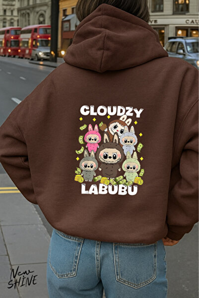 New Shine سويت شيرت بقلنسوة مطبوعة من لابوبو