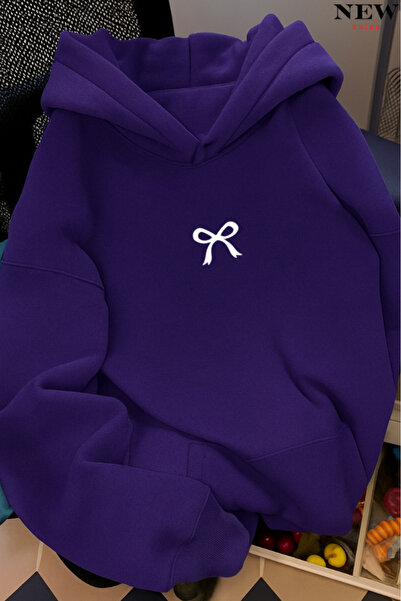 New Shine القوس المطبوعة مقنعين البلوز