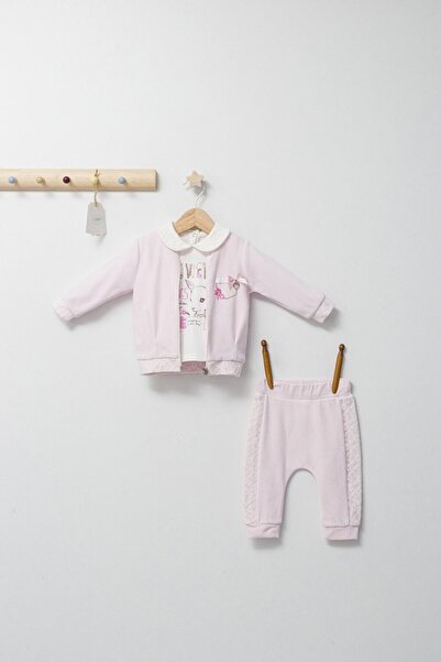 JollyMag Set 3 piese: pantaloni, bluzita si hainuta pentru bebelusi Gazelle, ...