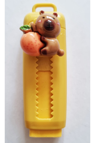 Modellino Farklı Renk/Figür Seçenekli Capy Bara Sürgülü Silgi - Sarı 1 Adet