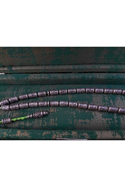 YUEMAY 925 Ayar Özel İşlemeli 54 Gr Gümüş Tesbih