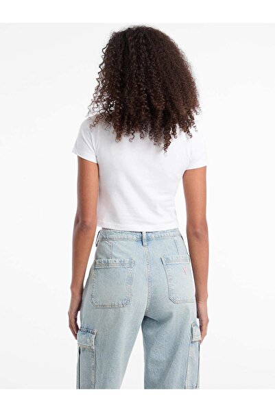 Guess Logo Embroidery Embroidered T-Shirt