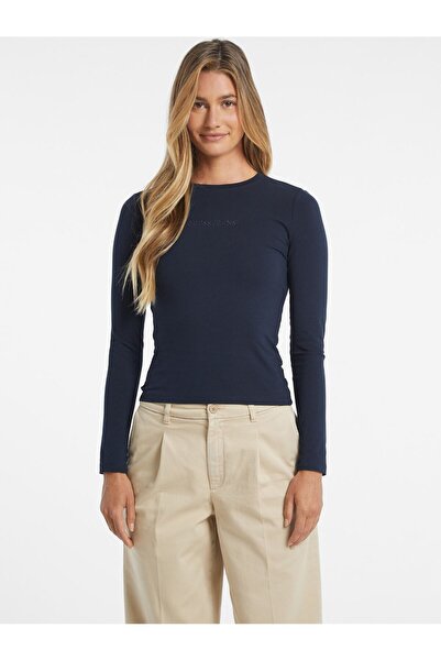 Guess Slim Embroidered Long Sleeve T-Shirt