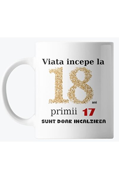 OEM Personalized mug 'Life begins at 18', ceramic, 330 ml