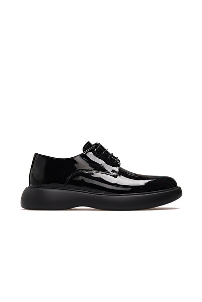 YAŞAR KAŞLI Men's Leather Casual Daily Shoes 25K Ykö-20184 m Black Patent Lea...