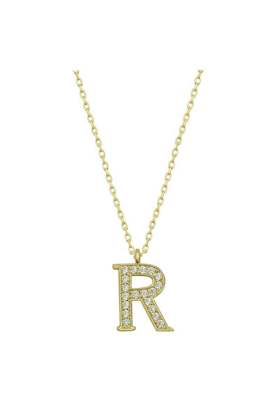Generic Brand Silver Gold Letter R Women's Necklace