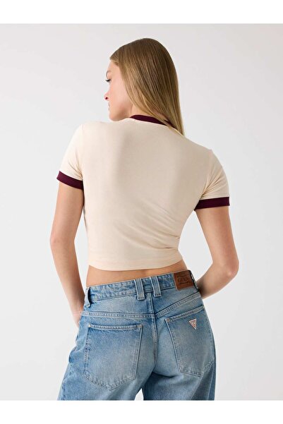 Guess Crop Cut Boxy Logo T-Shirt