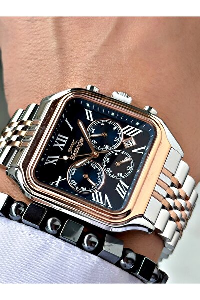 Slazenger Functional Special Design Silver-Copper Color 10 Atm Water Resistance Steel Case Men's Wristwatch 2547.03Mr