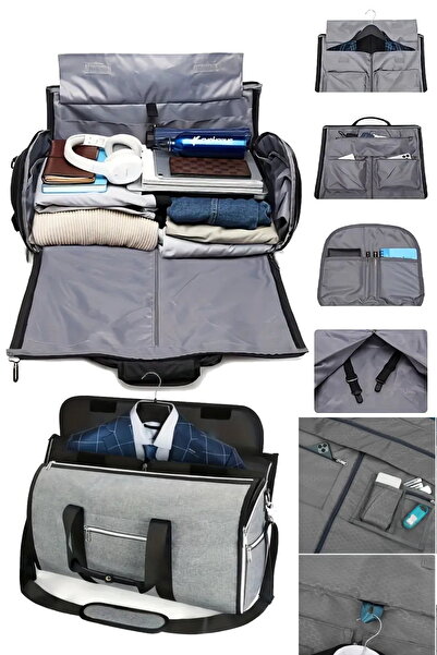 Munico Fonksiyonel Seyahat Elbise Çantası – Ekstra Cepli, Kompakt Tasarım | M...