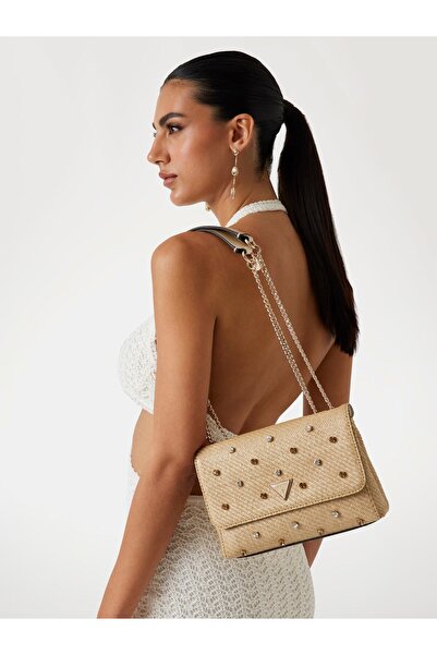 Guess Giully Raffia Mini Crossbody Bag