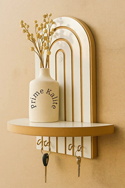 Kadiroğlu Mobilya Duvar Raflı Anahtarlık Beyaz