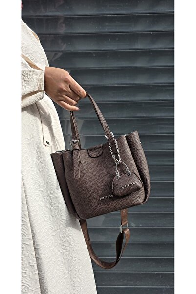 Just Polo Justpolo Women's Soft Leather 3 Compartment Hand and Shoulder Bag