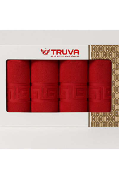Truva Grup Σετ 4 ελληνικών πετσετών – 100% βαμβάκι, 500 γρ./τ.μ., 2x70x140 εκ...