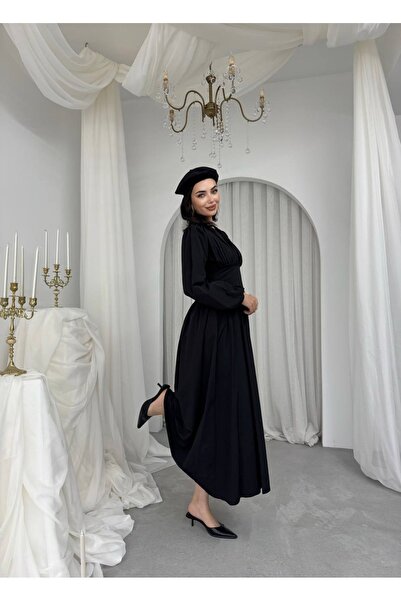 ETİKAFASHION Korsaj Poplin Kadın Elbise