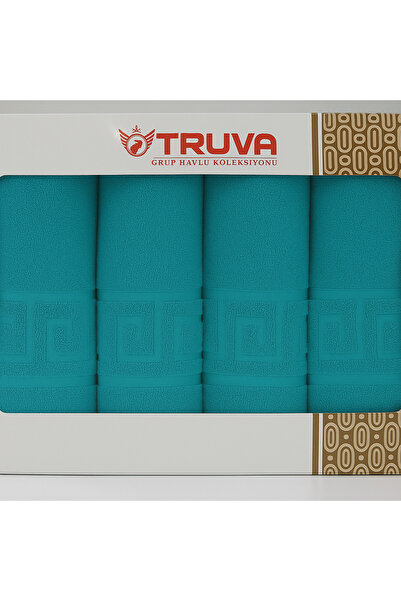 Truva Grup Set 4 Prosoape Greek – 100% Bumbac, 500 g/mp, 2x70x140 cm + 2x50x90 cm