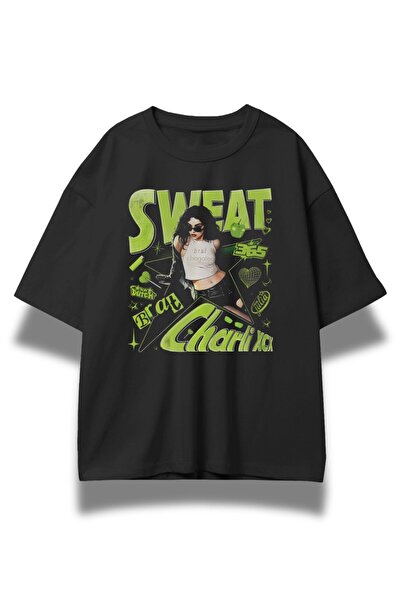 Fuddy Moda تي شيرت مطبوع عليه نص للجنسين، تي شيرت كبير الحجم مطبوع عليه تشيرل...