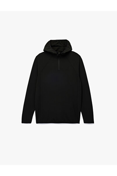 Koton Long Sleeve Half Zipper Hooded Sports T-Shirt